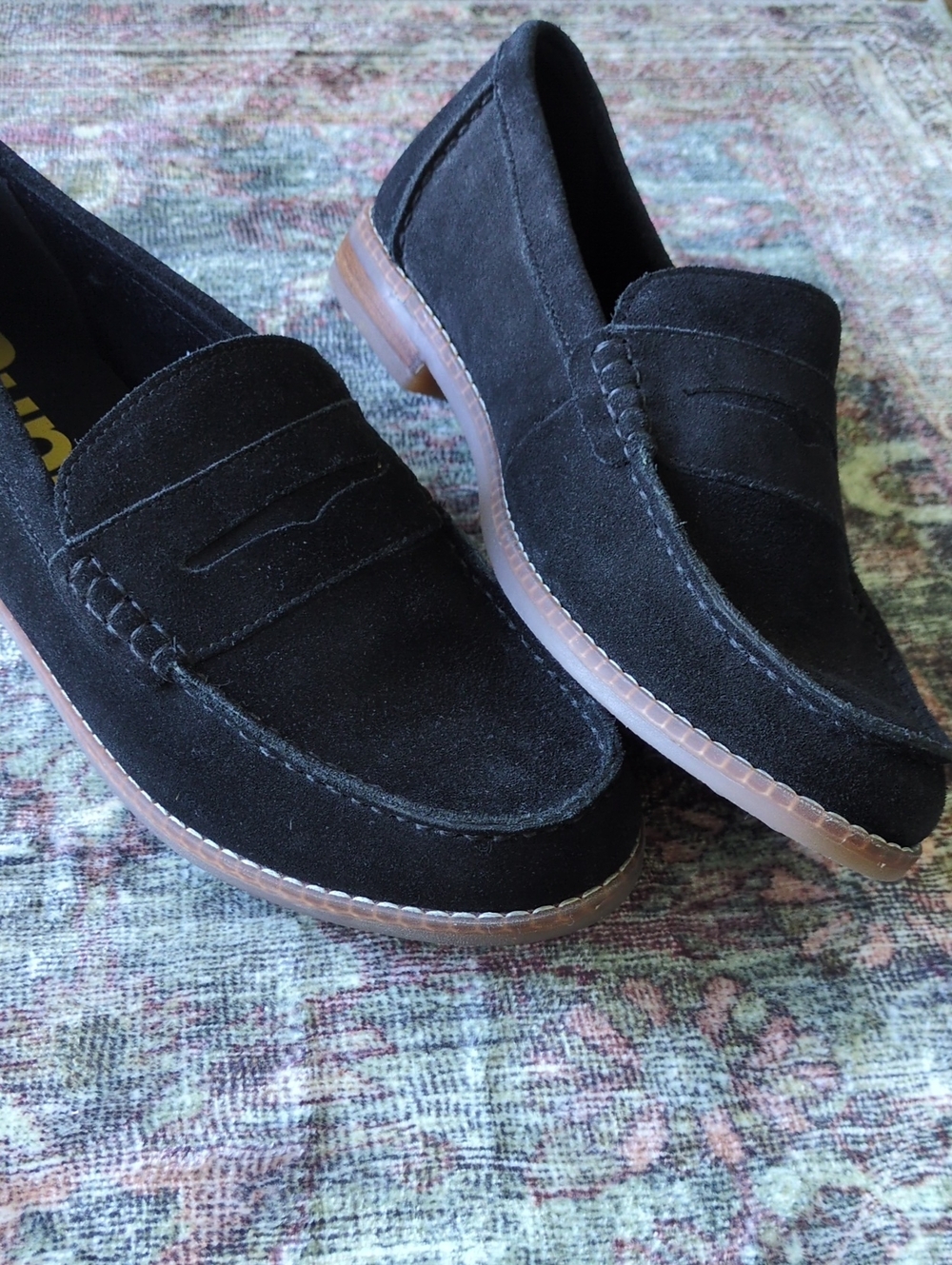 Hush Puppies Suede Penny Loafers 9.5 Wide - Picture 3 of 12